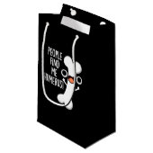 Petit Sac Cadeau On Me Trouve Humerus Funny Bone Pun Dark BG (Devant Angle)