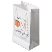 Petit Sac Cadeau One Sweet Peach 1er anniversaire (Devant Angle)