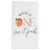 Petit Sac Cadeau One Sweet Peach 1er anniversaire (Devant)