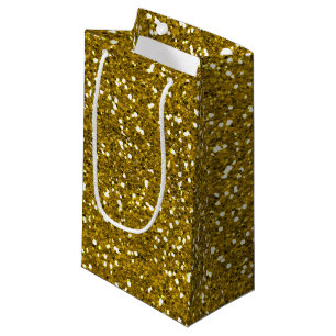 Petit Sac Cadeau Or élégant de parties scintillantes
