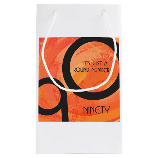 Petit Sac Cadeau Orange Décennie 90e anniversaire (Dos)