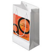 Petit Sac Cadeau Orange Décennie 90e anniversaire (Devant Angle)