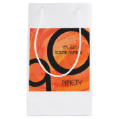 Petit Sac Cadeau Orange Décennie 90e anniversaire (Devant)