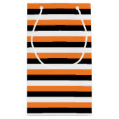 Petit Sac Cadeau Orange, Noir, Blancs (Dos)