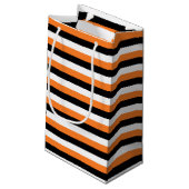Petit Sac Cadeau Orange, Noir, Blancs (Dos Angle)