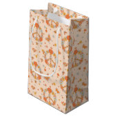 Petit Sac Cadeau Orange Peace Floral (Dos Angle)