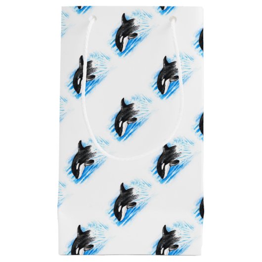 Petit Sac Cadeau Orca Breaching (Devant)