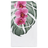 Petit Sac Cadeau Orchidées roses chaudes Aquarelle tropicale Floral (Dos)