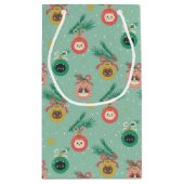 Petit Sac Cadeau Ornements de chats sur Motif d'arbre (Dos)
