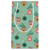 Petit Sac Cadeau Ornements de chats sur Motif d'arbre (Devant)