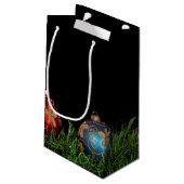 Petit Sac Cadeau Ornements de Noël en noir (Dos Angle)