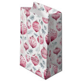 Petit Sac Cadeau Ornements roses (Devant Angle)