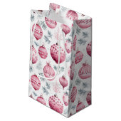 Petit Sac Cadeau Ornements roses (Dos Angle)