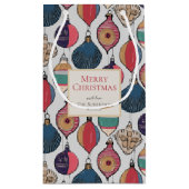 Petit Sac Cadeau Ornements rustiques gris clair Xmas (Dos)