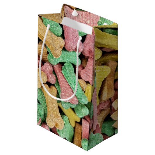 Petit Sac Cadeau os de chien colorés (Devant Angle)