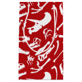 Petit Sac Cadeau Os Dinosaures (Rouge) (Devant)