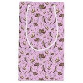 Petit Sac Cadeau Otter en rose (Devant)