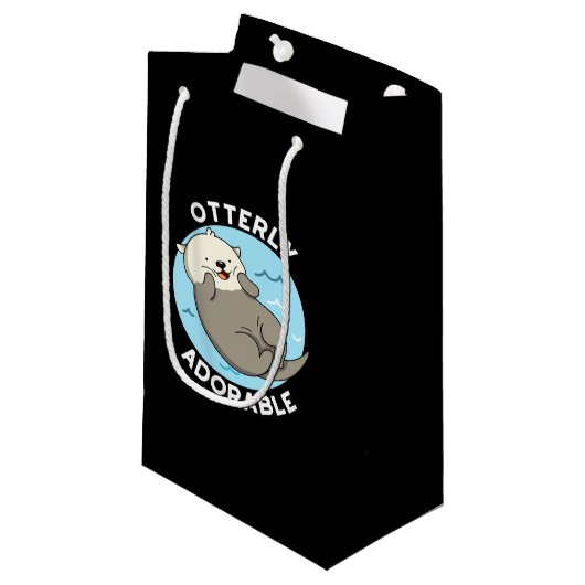 Petit Sac Cadeau Otterly Adorable Funny Otter Pun (Devant Angle)