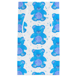 Petit Sac Cadeau Ours bleu Teddy