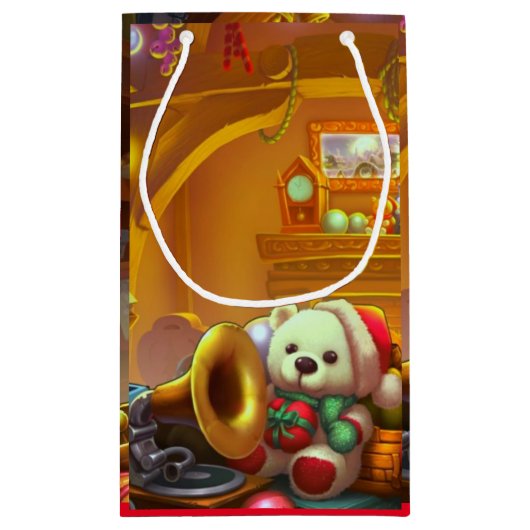 Petit Sac Cadeau ours de nounours mignon de vacances (Dos)