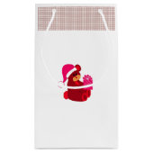 Petit Sac Cadeau Ours en peluche doux avec présent (Dos)