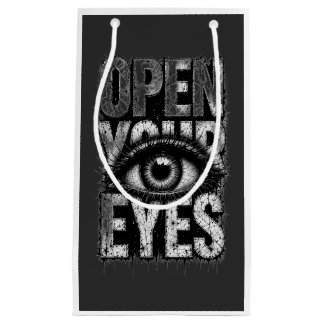 Petit Sac Cadeau Ouvrez Vos Yeux Art Streetwear Gothique Grunge