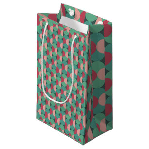 Petit Sac Cadeau Ovales rétro et demi-cercles
