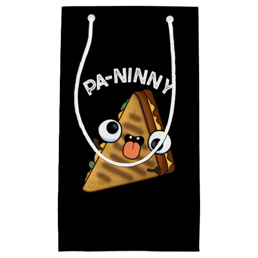 Petit Sac Cadeau Pa-ninny Funny Panini Pun Dark BG (Devant)