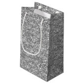 Petit Sac Cadeau Paillettes Argentées (Dos Angle)