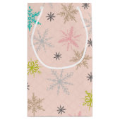 Petit Sac Cadeau Paillettes rose Turquoise Lime Vert Gris (Dos)