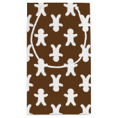 Petit Sac Cadeau Pain d'épices Brown à motif Noël (Dos)