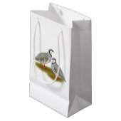 Petit Sac Cadeau Paire de perdrix de Chukar (Devant Angle)