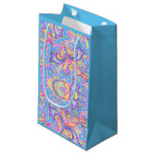 Petit Sac Cadeau Paisley Multi Personnalisé (Devant Angle)