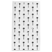 Petit Sac Cadeau Palm Tree Silhouette Motif Voyage côtier Chic (Devant)