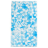 Petit Sac Cadeau Palmiers tropicaux bleus (Devant)