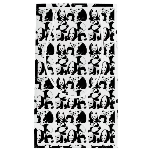 Petit Sac Cadeau Panda motif White BG (Devant)