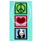 Petit Sac Cadeau Panda Turquoise (Dos)