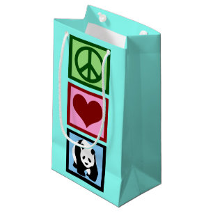Petit Sac Cadeau Panda Turquoise