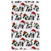 Petit Sac Cadeau Pandas de Noël (Dos)