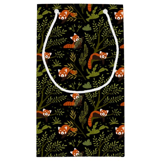 Petit Sac Cadeau Pandas rouges dans la Forêt Noire (Dos)