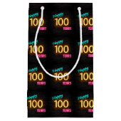 Petit Sac Cadeau Panneau néon pour 100e anniversaire (Devant)