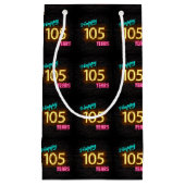 Petit Sac Cadeau Panneau néon pour 105ème anniversaire (Devant)