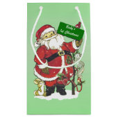 Petit Sac Cadeau Panneau Père Noël de Noël du bébé (Dos)