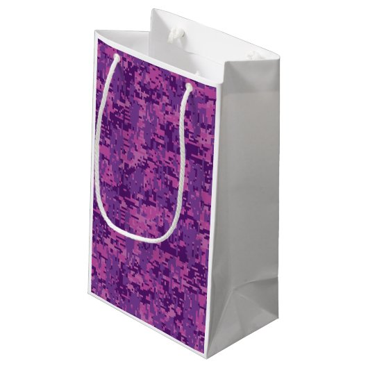 Petit Sac Cadeau Panneau Zodiac Pearl Sagittarius Fuchsia Camo numé (Dos Angle)