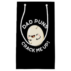 Petit Sac Cadeau Papa Puns M'Accroche Drôle Oeuf Pun Dark BG