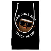 Petit Sac Cadeau Papa Puns M'Accroche Funky Coconut Pun Dark BG (Devant)