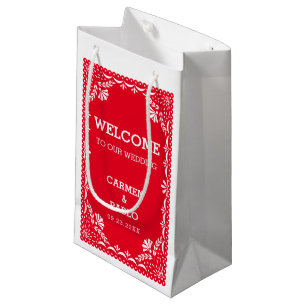 Petit Sac Cadeau Papel Picado Colorful Mariage mexicain Bienvenue
