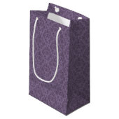 Petit Sac Cadeau Papier peint floral pourpre 2 (Devant Angle)