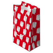 Petit Sac Cadeau Papier Toilet Roll Funny Quarantine Thème Rouge (Devant Angle)