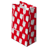 Petit Sac Cadeau Papier Toilet Roll Funny Quarantine Thème Rouge (Dos Angle)
